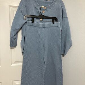 Cozy Blue Knit Set